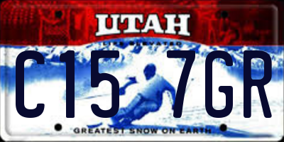 UT license plate C157GR