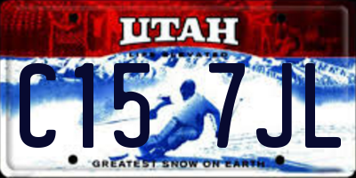 UT license plate C157JL