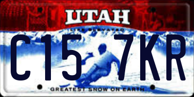 UT license plate C157KR