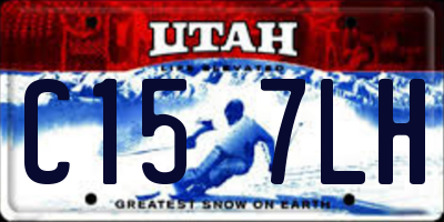 UT license plate C157LH