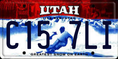 UT license plate C157LI