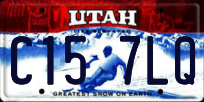 UT license plate C157LQ
