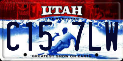 UT license plate C157LW