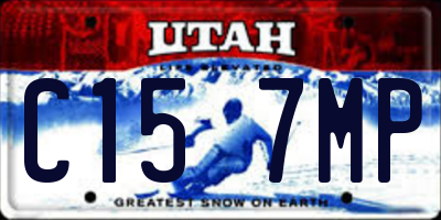 UT license plate C157MP