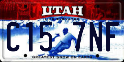 UT license plate C157NF