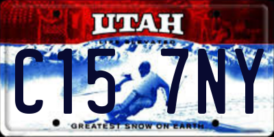 UT license plate C157NY