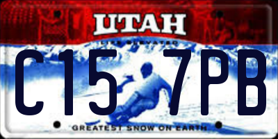 UT license plate C157PB