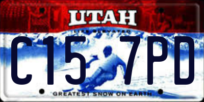 UT license plate C157PD