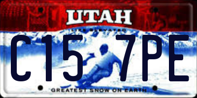 UT license plate C157PE