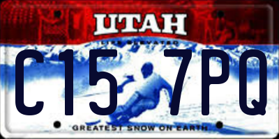 UT license plate C157PQ