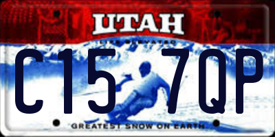 UT license plate C157QP