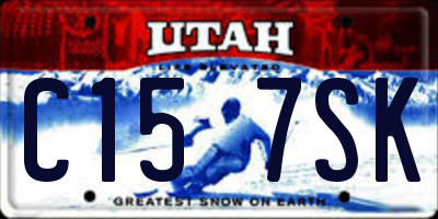 UT license plate C157SK