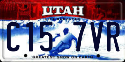 UT license plate C157VR
