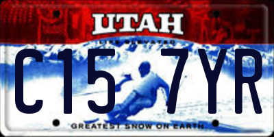 UT license plate C157YR