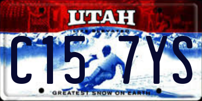 UT license plate C157YS