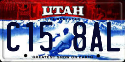 UT license plate C158AL