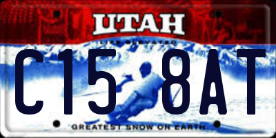 UT license plate C158AT
