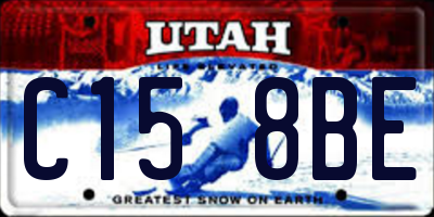 UT license plate C158BE