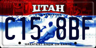 UT license plate C158BF