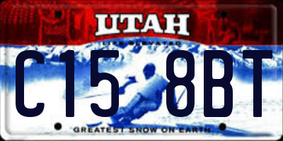UT license plate C158BT