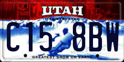 UT license plate C158BW