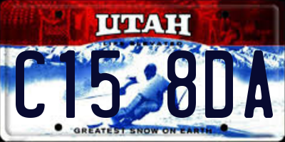 UT license plate C158DA