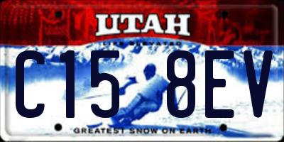 UT license plate C158EV
