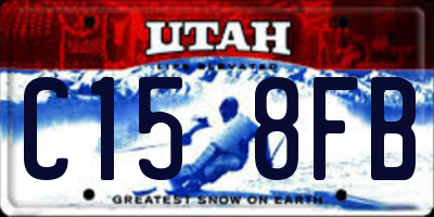 UT license plate C158FB