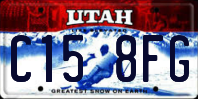 UT license plate C158FG