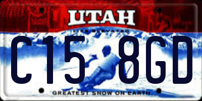 UT license plate C158GD