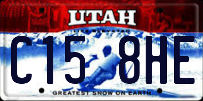 UT license plate C158HE