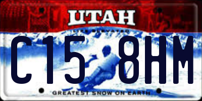 UT license plate C158HM
