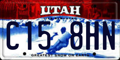 UT license plate C158HN