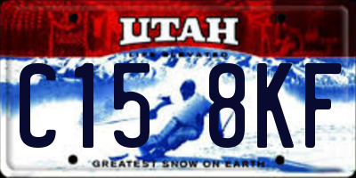 UT license plate C158KF