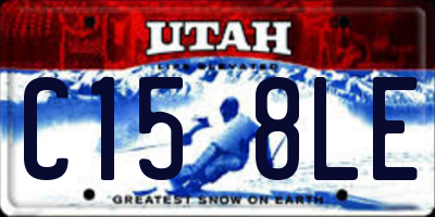 UT license plate C158LE