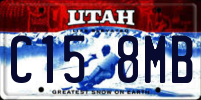 UT license plate C158MB