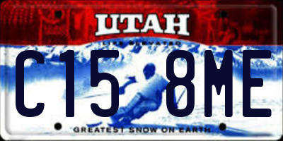 UT license plate C158ME