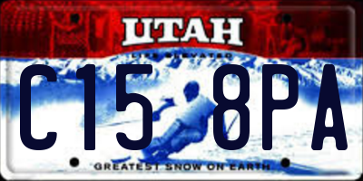 UT license plate C158PA