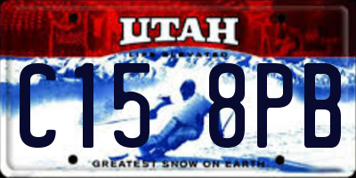 UT license plate C158PB