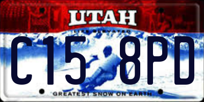 UT license plate C158PD