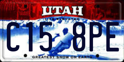 UT license plate C158PE