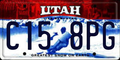 UT license plate C158PG