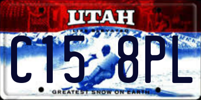 UT license plate C158PL
