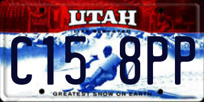 UT license plate C158PP