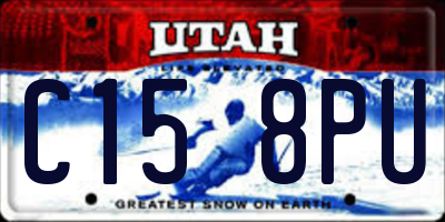 UT license plate C158PU