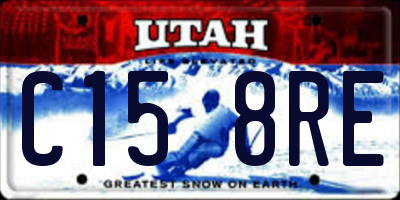 UT license plate C158RE