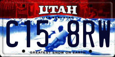 UT license plate C158RW