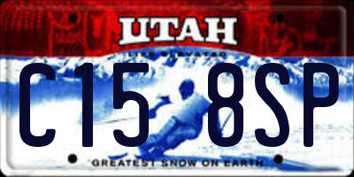 UT license plate C158SP