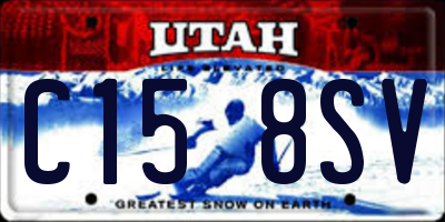 UT license plate C158SV