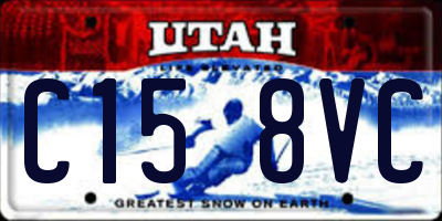 UT license plate C158VC